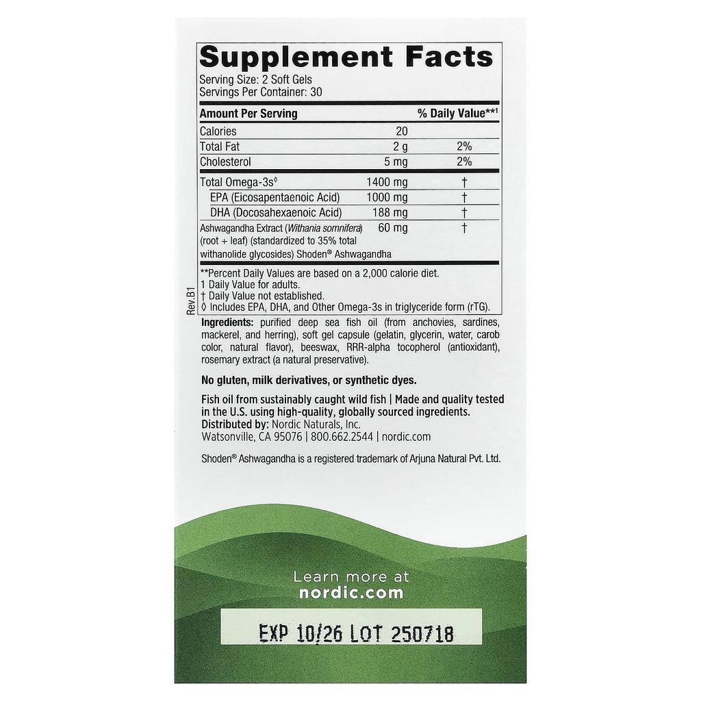 Mood Support, Omega Blend, 60 Softgels