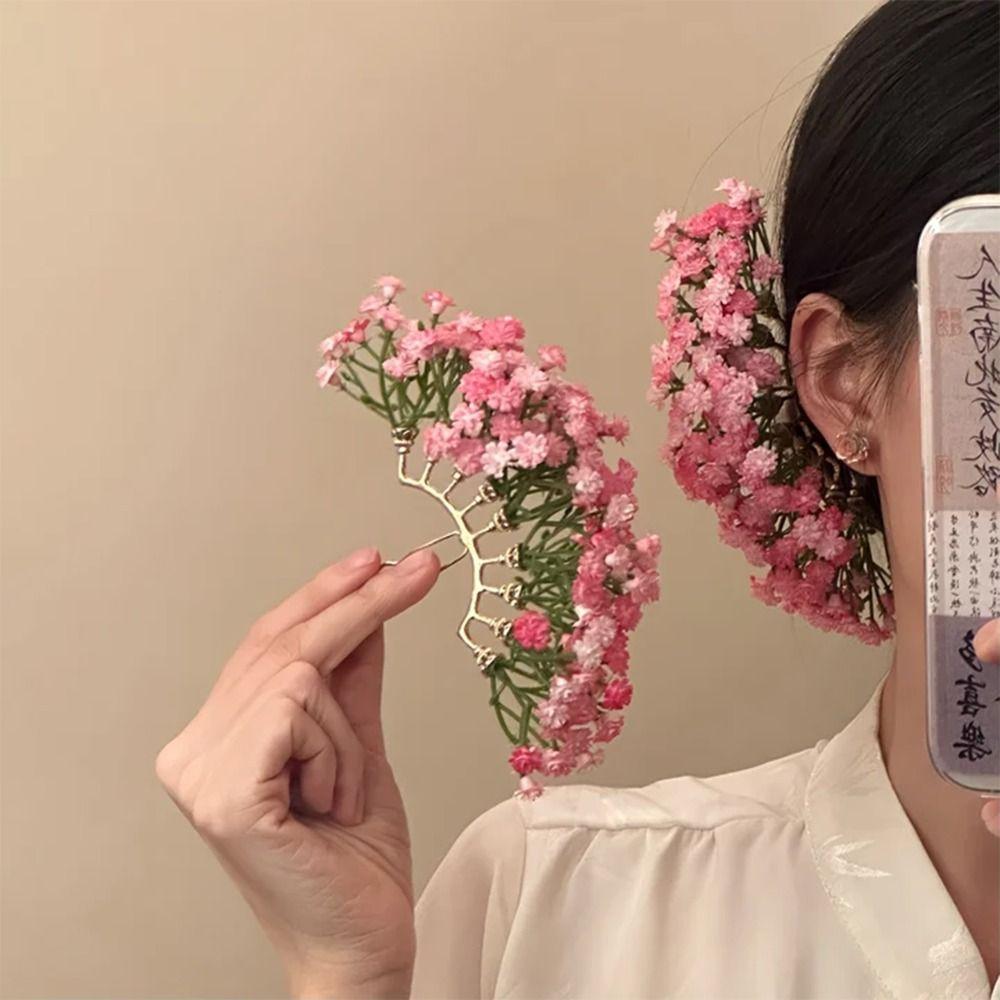 Sweet Chinese Style Side Clip Fairy Bride Hair Accessories Vintage Thai Hairpin Girls