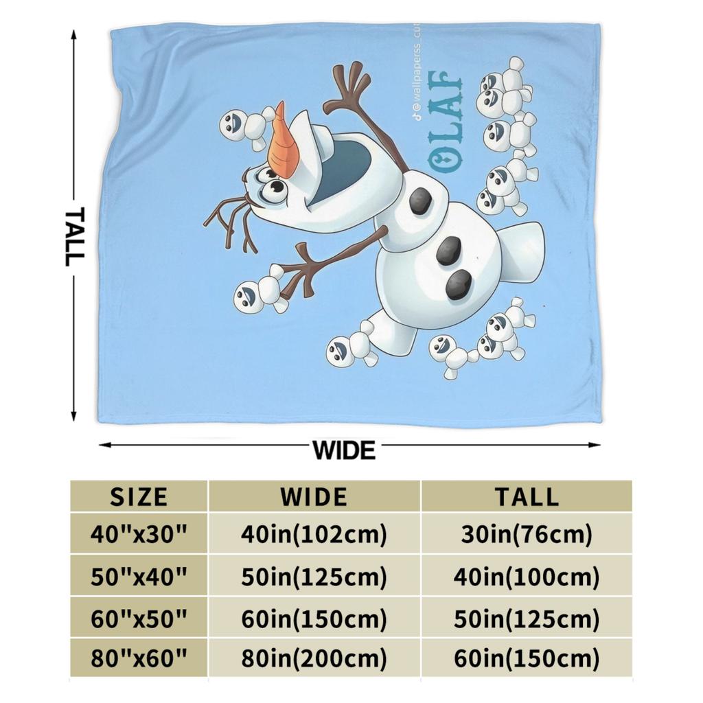Frozen Olaf Cartoon  Blanket  Super Soft Novelty Plush Throw Blanket For Bedroom Airplane Travel Flannel Bedspread Bed Cover