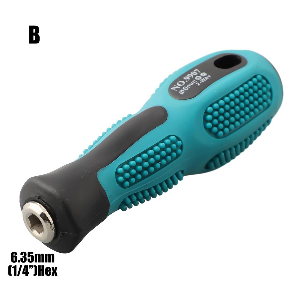 1PCS 6.35mm 4mm Hex 5mm Round Adapter Screwdriver Handle Screwdriver Bit Hand Shank Holder Multi Purpose Screwdriver Bit Handle