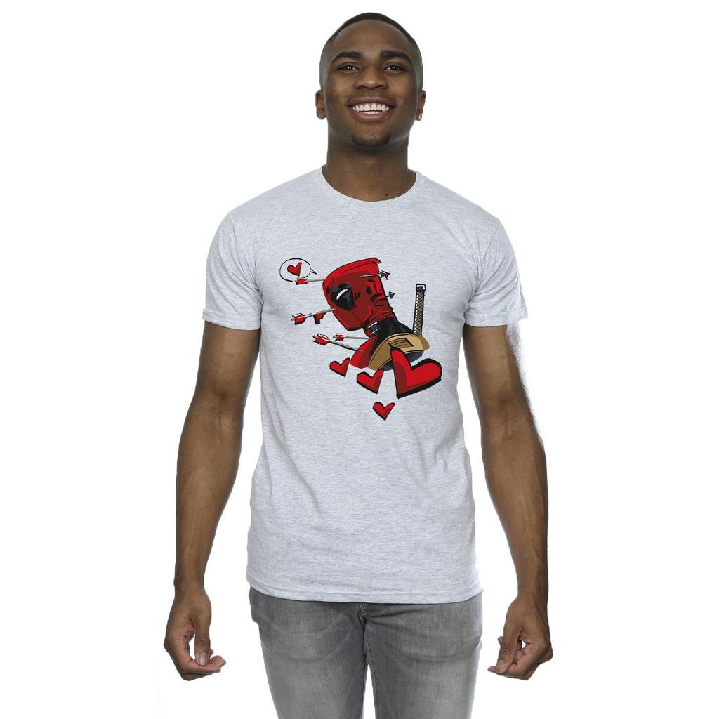 Marvel Mens Deadpool Love Arrow T-Shirt