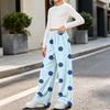 Mädchen Flanellhose mit Polka-Dot-Print Warm Lockerer Schnitt für Herbst und Winter Freizeitkleidung
