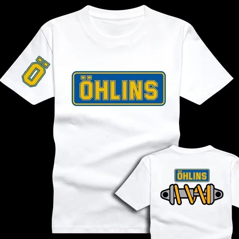 Desktop_Amazing Tees Men Ohlins Shock Suspension Car Motorcycle Sport Racing T Shirt Summer Casual Oversized Men's Short Sleeve