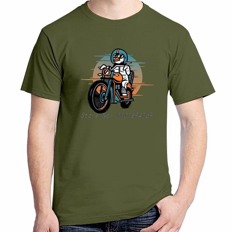 Cool Retro Biker Penguin Classic Graphic T Shirts Fashion T Shirts Cotton Short Sleeve Tshirt High Quality Unisexs Clothes