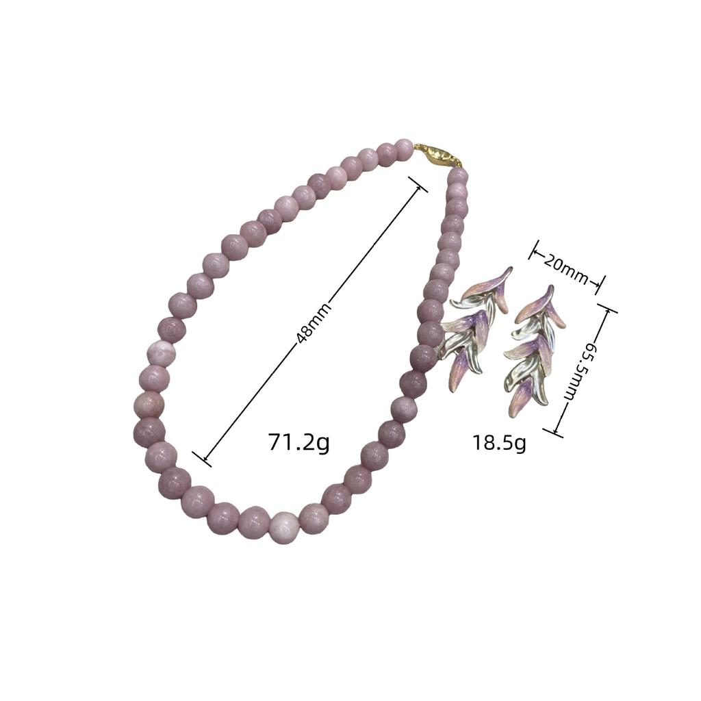 10Mm Lotus Root Pink Girl Round Bead Necklace Female Gentle Temperament Advanced Sense Simple Stacking Naked Chain Necklace