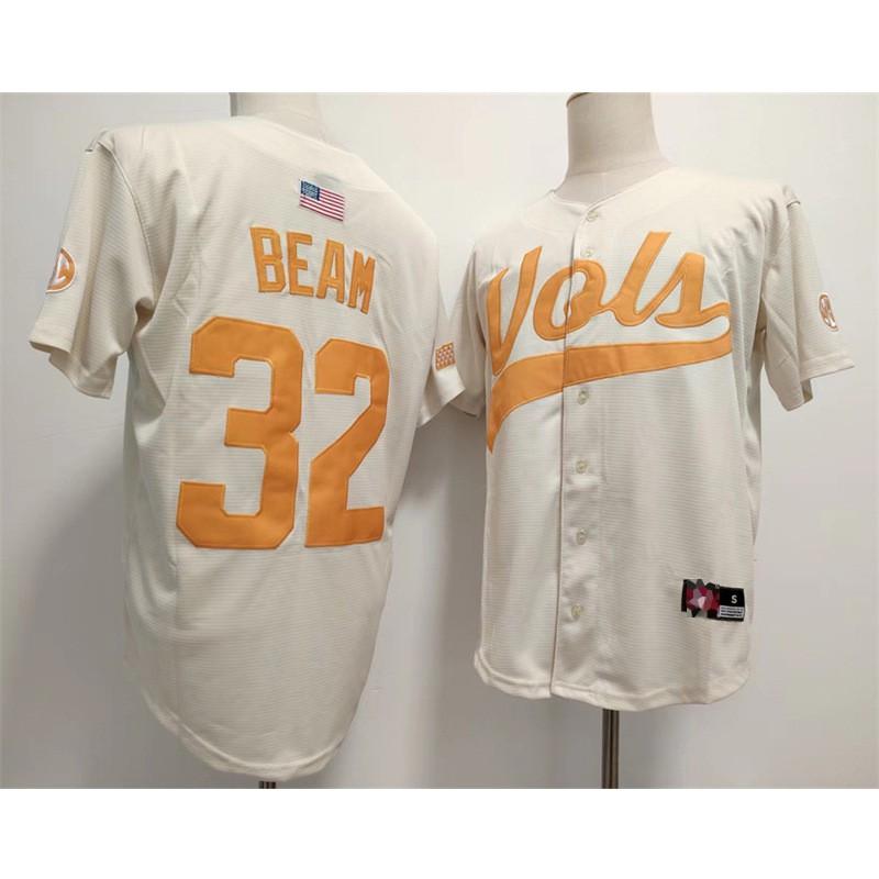 Tennessee Volunteers Baseball Jersey Unisex Cotton Blend Embroidered Fan Apparel Men Adult