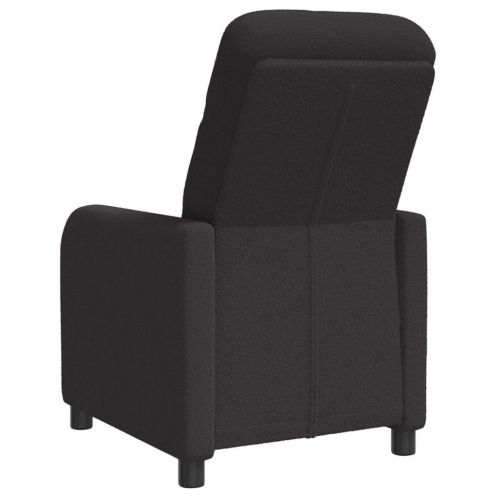 Recliner Chair Black Boucle