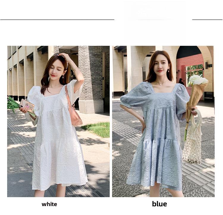 High-End Mid-Length Loose Maternity Dress - Short-Sleeved, Versatile, and Stylish for Summer and Spring