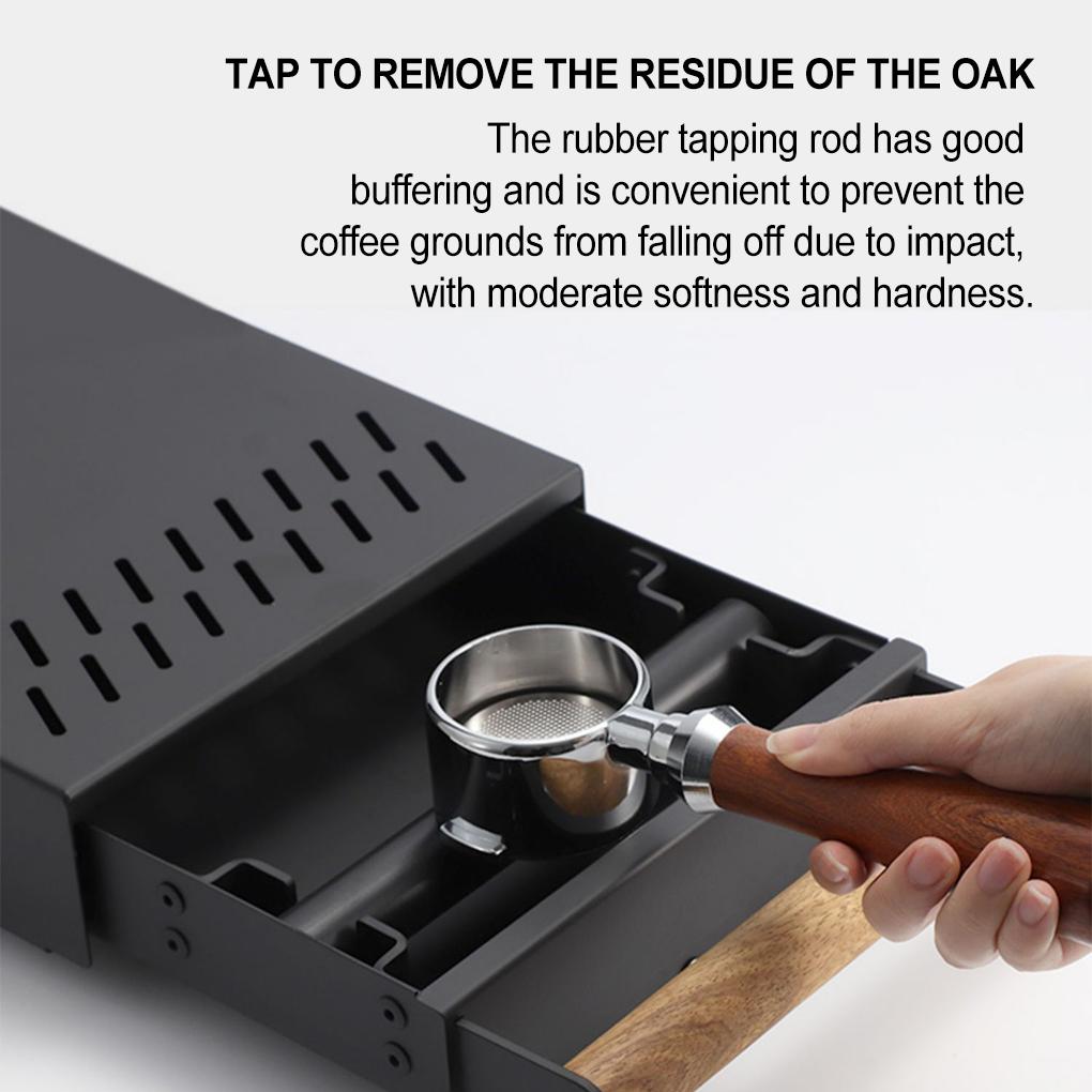 Black Stainless Steel Grounds Box Easy To Clean For Home And Office Barista Bar Grounds Container