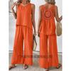 Casual Fashion Temperament New Solid Color Back Hollow Flower Suit
