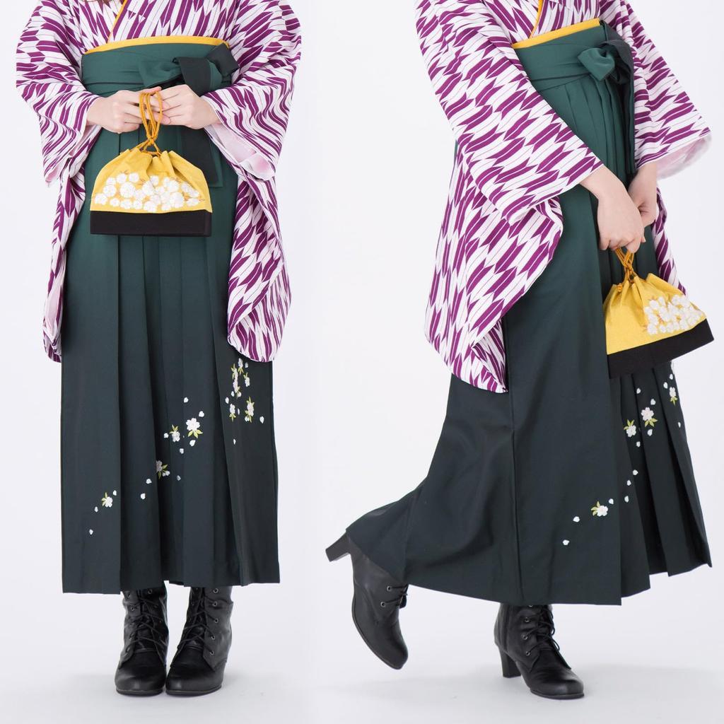 Graduation Ceremony Single Cherry Blossom Size Spatula Graduation Party [KIMONOMACHI] [Kyoto Kimonomachi] Hakama, Item, Gradation, Embroidery,