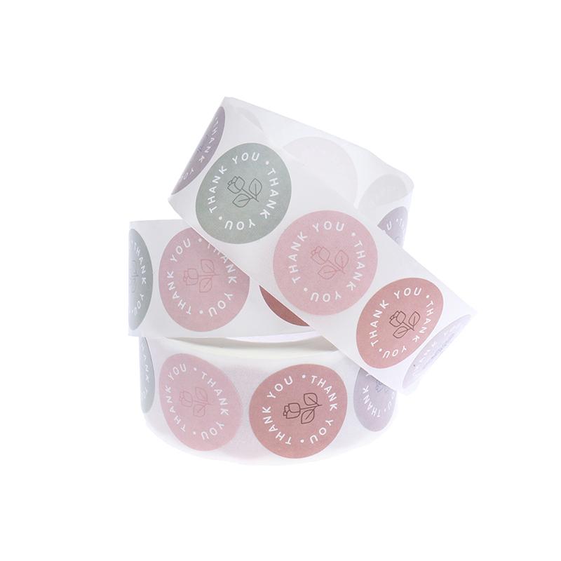 500Pcs Retro Color Thank You Stickers Adhesive Seal Labels Stationery Sticker