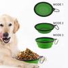 Folding Portable Silicone Dog Feeder Bowl 2-in-1 Pet Dispenser with Carabiner for Outdoor Travel Food And Water Container for Do