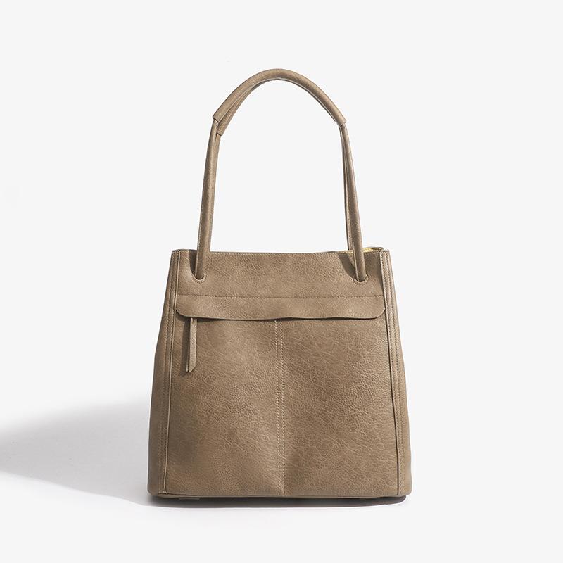 

Винтажная сумка-ведро из мягкой кожи для женщин Сумка-тоут «Мать и дитя» нового стиля Модная сумка-кроссбоди для поездок на работу Вместительная сумка на плечо