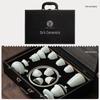 Su's Ru Kiln Ceramic 11-Piece Tea Set with Gaiwan & Teapot