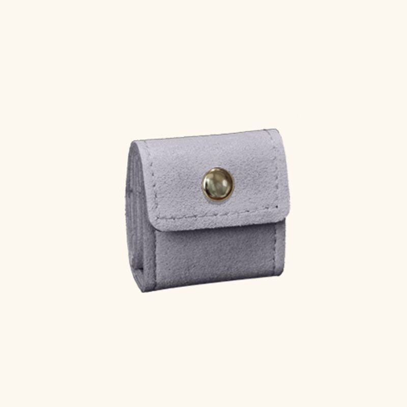 

Minimalist Portable Compartmentalized Jewelry Bag - Ring Storage Pouch, Earrings & Jewelry Organizer серый