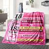 Happy 18Th Birthday Home Blankets Comfortable Soft Lightweight Multiuse Blanket For Picnic Couch Office Bed Living Room Suitable As Gift For Friend