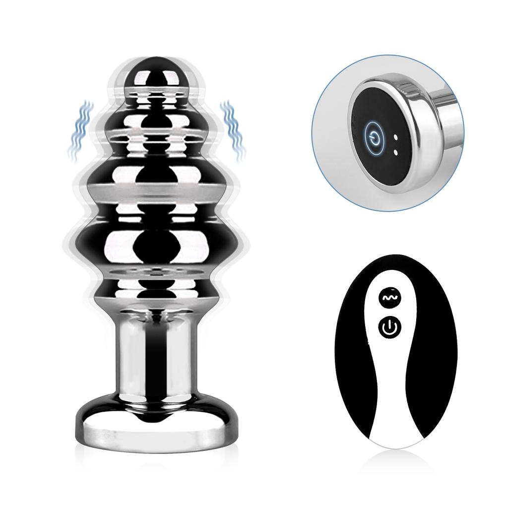 10 Mode Vibration Remote Control Metal Butt Plug Female Clitoris Stimulator Male Prostate Massager Outdoor APP Control Butt Plug
