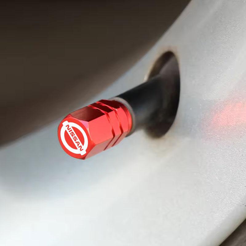 4Pcs Car Tire Valve Stems Cap Tire Valve Cap For Nissan Qashqai Sylphy Tiida Altima Teana X-Trail Leaf Juke Sentra Accessories