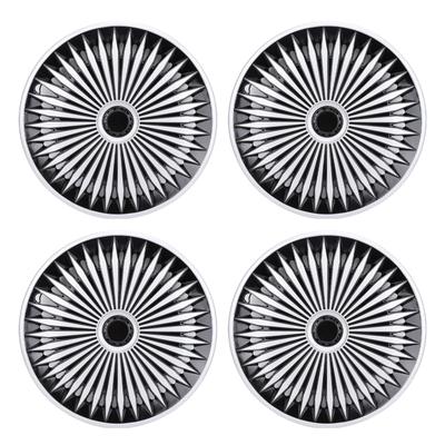 4 Pcs 17in Hubcaps Stylish Look Wear Proof ABS Universal Fit Snap On R17 Wheel Rim Cover for Most