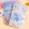 100 Envelopes Money Savings Book A6 Loose Leaf Notebook Clear Money Savings Challenge Binder Oil Painting Money Organizer