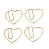 100 szt. Spinacze biurowe w kształcie serca żelazne dekoracyjne spinacze do papieru zestaw z przezroczystym pudełkiem do biura szkoły gospodarstwa domowego złote