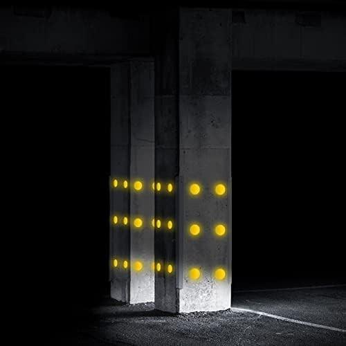 Round reflective stickers 4 pcs, diameter 88mm Yellow