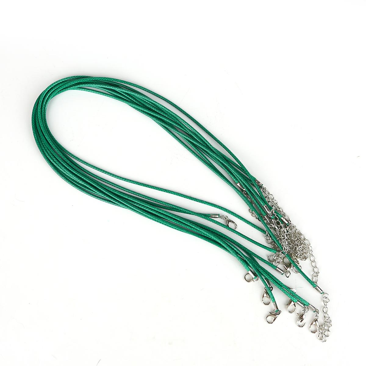 

Кожаный шнур из искусственной кожи, веревка-омар для ожерелья и подвески «сделай сам», подвески ручной работы, фурнитура 2mm x 45cm 5pcs глубокий/зелёный