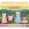 SYLVANIAN FAMILIES - Famille chat persan - 4 personnages articulés et habillés - Pour enfants à partir de 3 ans