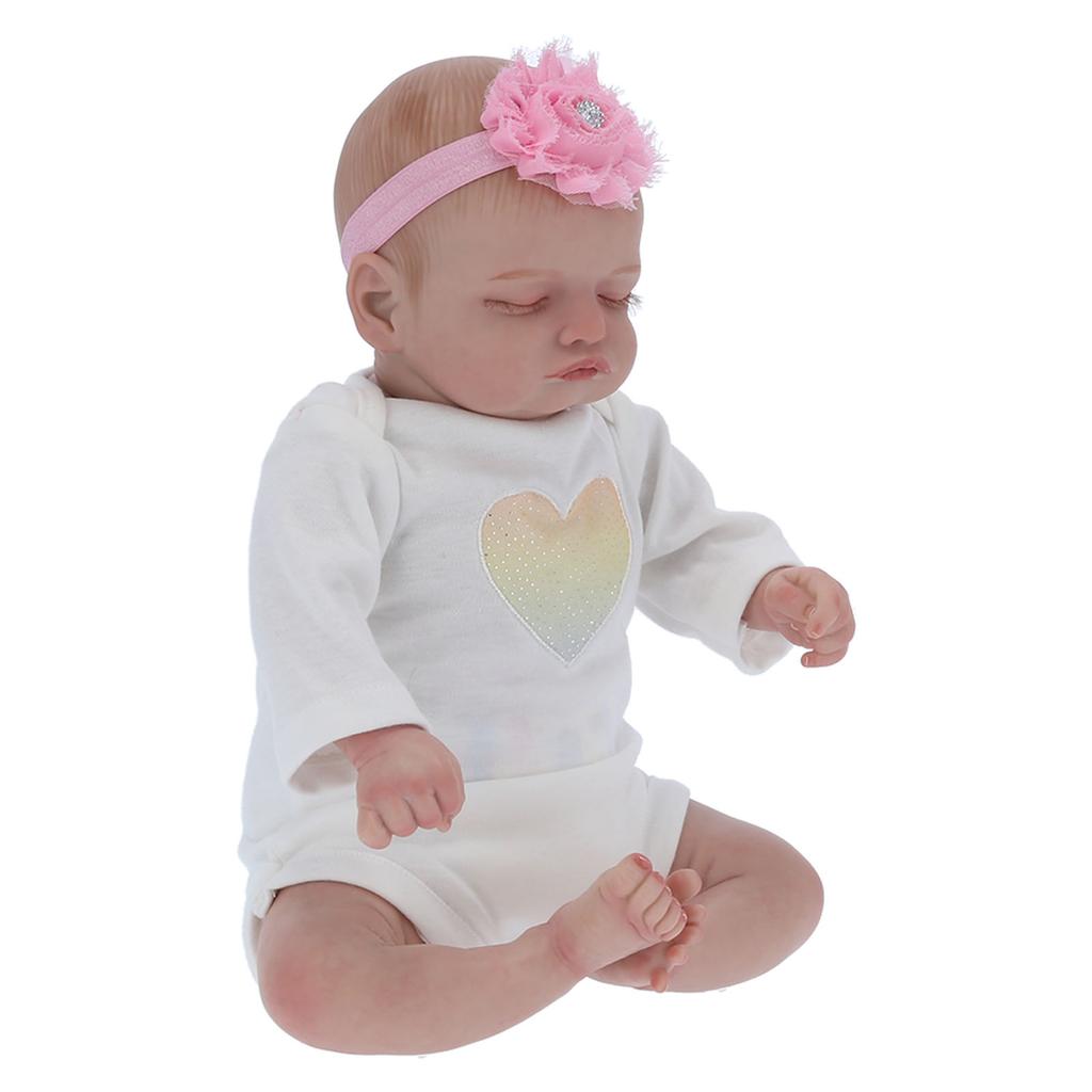 40cm / 15.7in Muñeca Bebé Dormilona Simulación Realista Muñeca Bebé Biberón Chupete Set