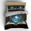 Fantasy Book Decor Set Multiple Sizes Kid's and Adults' Bedroom Exquisite 3PC Bedding Set Gift