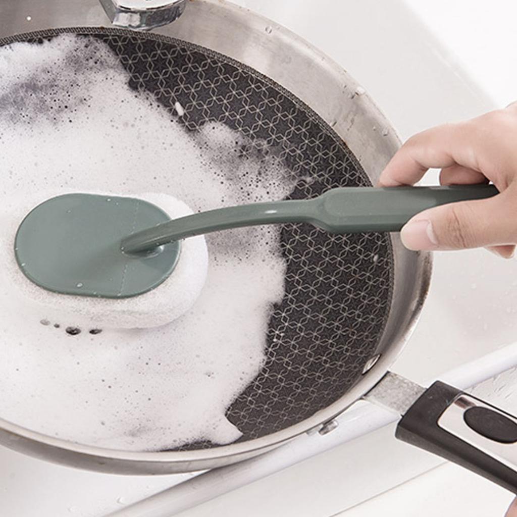 Scrub Brush Sponge Head   Handle Cleaning Brush for Cleaning Bathroom Wall Bathtub Floor