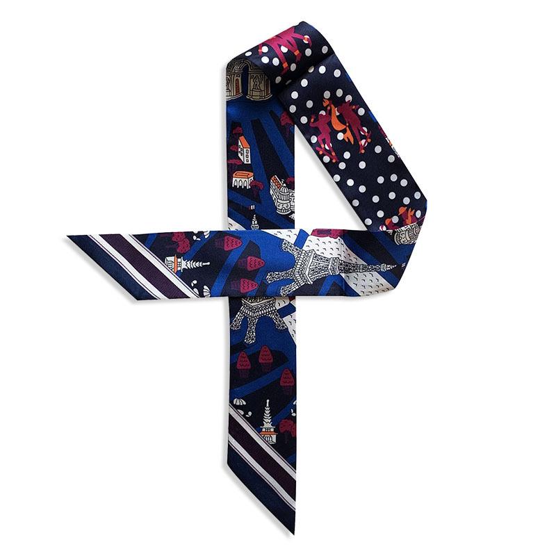 2024 Silk Twilly Scarf: Stylish Ribbon for Bag Handles & Hair