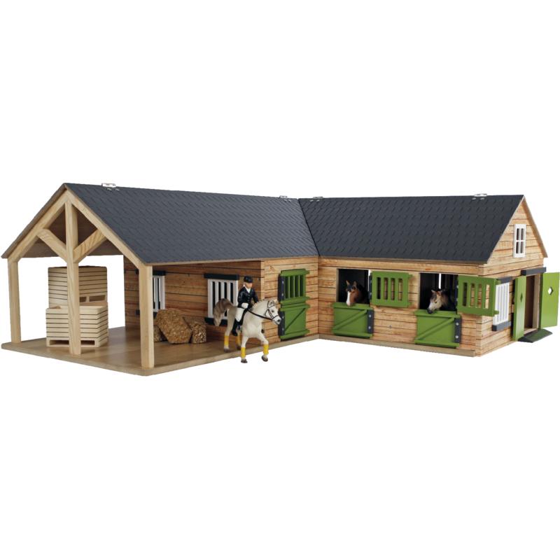 Stabilní se 4 boxy a pračkou Kids Globe 1:24 680 x 770 x 270 KG610211