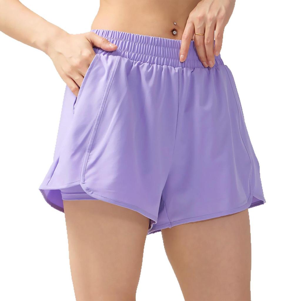 Women's Quick-Dry Marathon Shorts - Breathable, Lightweight, Anti-Exposure Activewear for Running, Training, Gym, and Yoga.