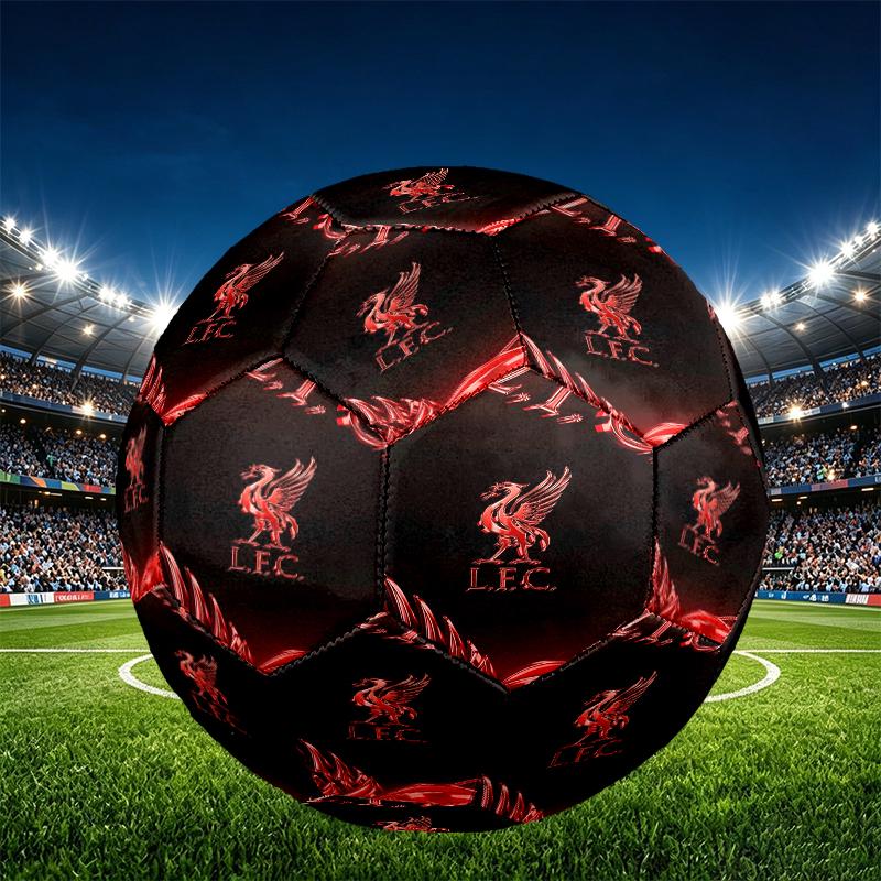 Liverpool F.C. Aufdruck Größe 5 Fußball, PU Verschleißfester Fußball für Spieltraining und tägliches Üben, Geburtstagsgeschenk für Fußballfans