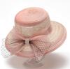 Ladies cool hat sun hat summer elegant fashion top hat organza flower pot hat sun hat