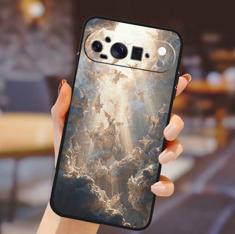 For Google Pixel 10 Pro XL Cover Silicone TPU Phone Case for Pixel10 Pro XL Flowers Gift Para Black Back Soft Protective Capas