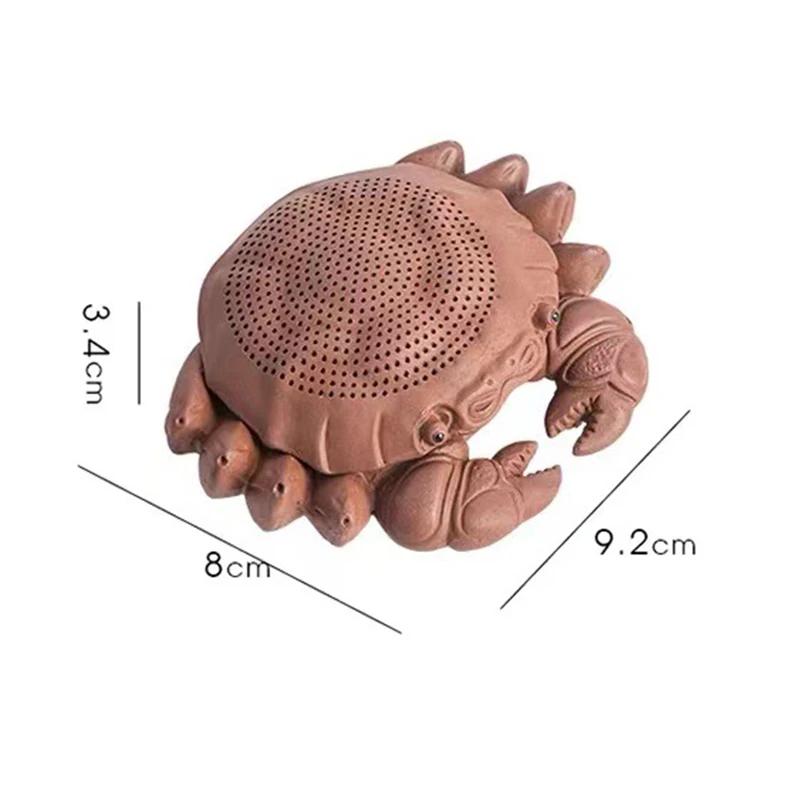 New Ceremony Accessories Chinese Crafts Creative Crab Integrated Filter Tea Leakage Purple Sand Pet Tea Table Decoration