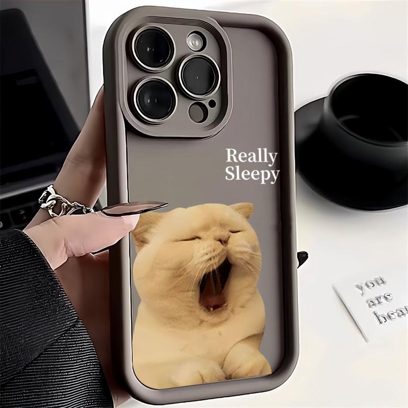 Sleep Cat Soft Phone Case For Samsung Galaxy S24 S23 S22 Ultra S21 FE A14 A52 A32 A33 A13 A53 A34 A54 A15 A35 A55 Silicone Cover
