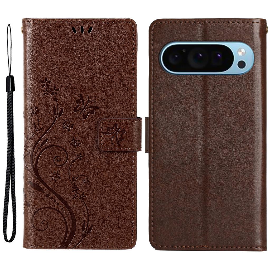 For Google Pixel 9/Pixel 9 Pro Case Butterfly Pattern PU Leather Wallet Phone Cover