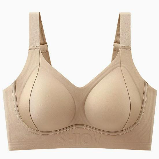 Plus Size Seamless Soft Support Minimizer Bra for Large Busts (Underwire-Free)