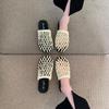 Chaussons Légers Creux Frais Style Français pour Femmes Été Portables À Enfiler Mode Maille de Pêche Sac Tête Demi-Chaussons