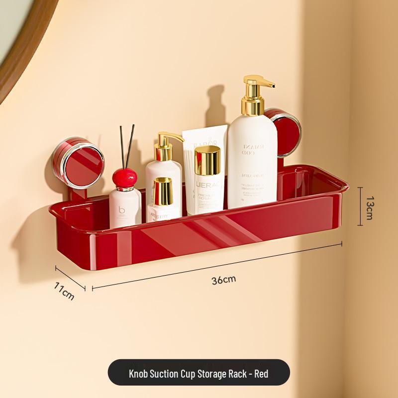 

Настінна полиця для ванної кімнати та органайзер для косметики з вакуумними присосками