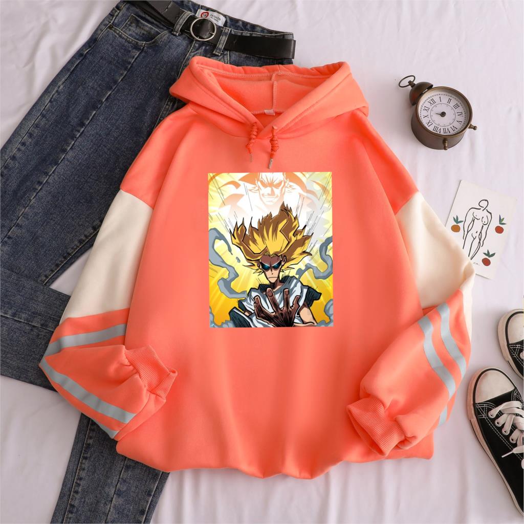 Hot Japanese Anime All·Might My Hero Academia Printed Hooded Sweatshirt Men Streetwear Graphic Harajuku Winter Fashion Hoodies