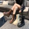 New Fashion Back Zippers Short Boot Female High Platform Thick Bottom Ladies Elegant Ankle Booties Punk Boots for Women 34