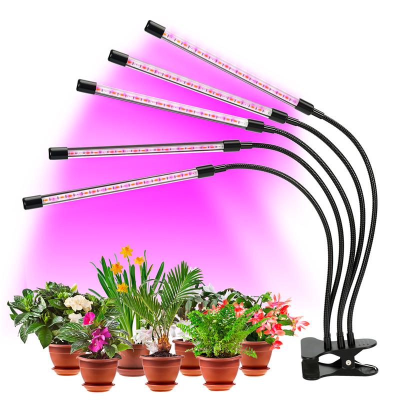 Vollspektrum DC5V USB LED Pflanzenlampe mit Timer Desktop Clip Phytolampen für Indoor VEG Pflanzen Blumen Grow Box Sämling