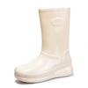 Rain Boots Simple Medium Tube Rain Shoes Women's Thickened Bottom Non-slip Water Shoes High Tube Water Boots Fashion Rubber Shoes Women