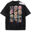 Hot Anime Tokyo Revengers Manjiro Sano MIKEY Printed Washed T Shirt Men High Quality Cotton T-shirts Harajuku Vintage TShirt
