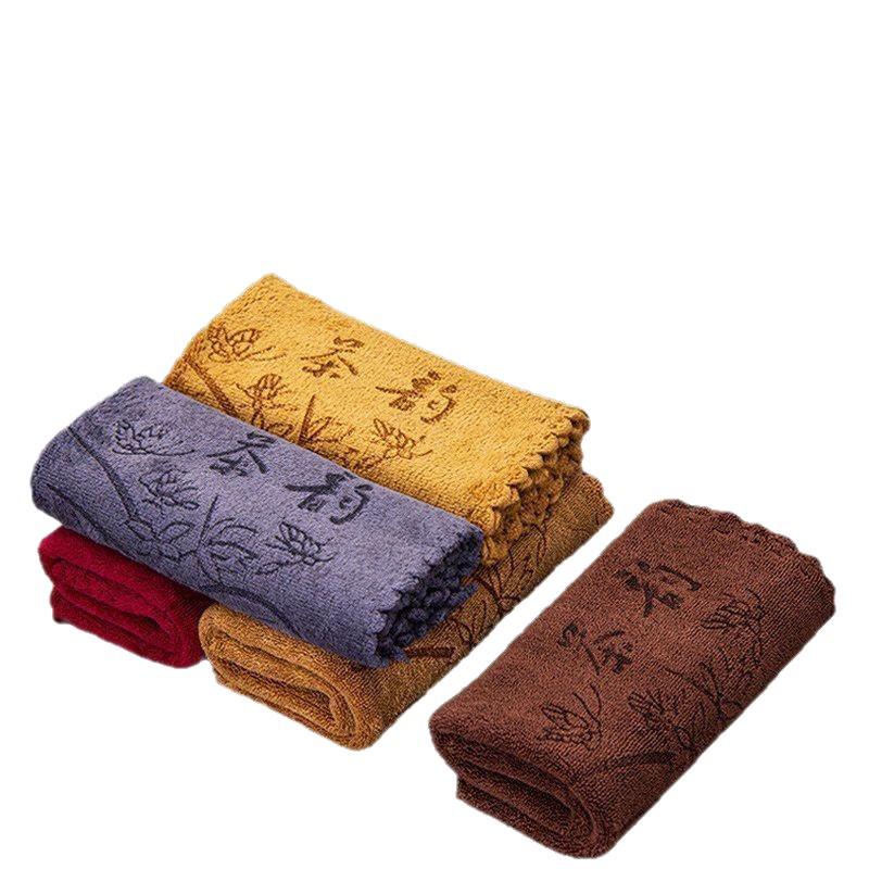 Zen Style High-Grade Absorbent Tea Towel - Thickened Dishcloth for Tea Ceremony Table